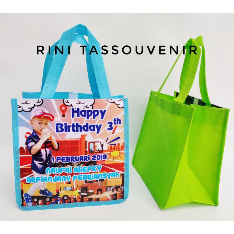 tas ulang tahun size 20*12*20 - tas ultah custom-1