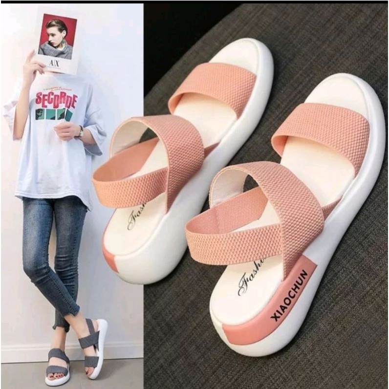 ABBUSHOES SENDAL TALI  Us 117 sol jadi karet piyama 3cm