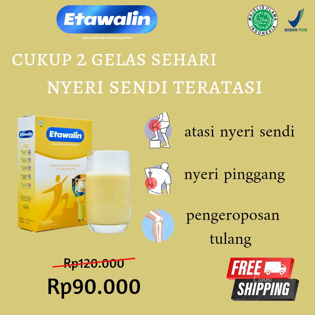 ETAWALIN -  MINUMAN SUSU YANG TERBUAT DARI SUSU KAMBING ETAWA ASLI YANG DIPADUKAN DENGAN 5 HERBAL ALAMI YANG SANGAT BERGUNA UNTUK MENINGKATKAN KESEHATAN DAN KEPADATAN TULANG / PAKET 1 BOX