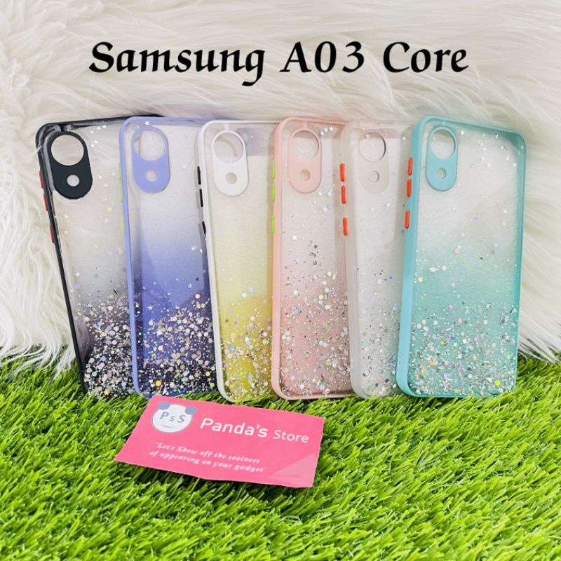 Glitter Case Samsung A03 Core Funny Color Dengan Pelindung Kamera (PsS)