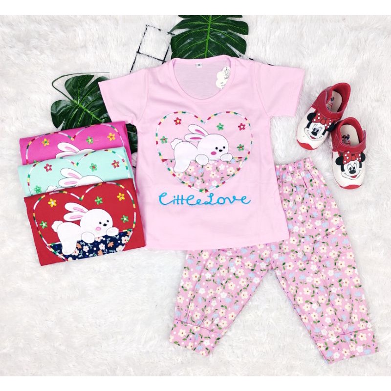 3S SETELAN ANAK PEREMPUAN USIA 1-5 TAHUN GAMBAR ONE MORE,CITTCE LOVE,FAVORITE,I NEED SLEEP,BUTTERFLAY,CUTE NEW-3s-cittce love