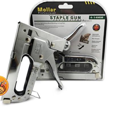 

New - Staple Gun Tembak Tacker Staples Stepler Hekter mollar 3in1 jok kulit kardus 愛