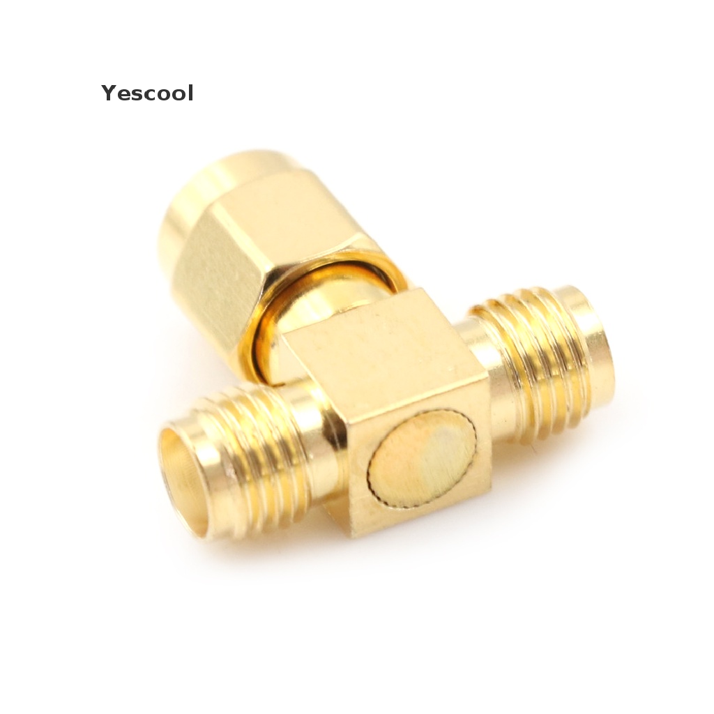 Yescool Adapter Konektor SMA Male Ke 2 Female Tipe T 3 Arah