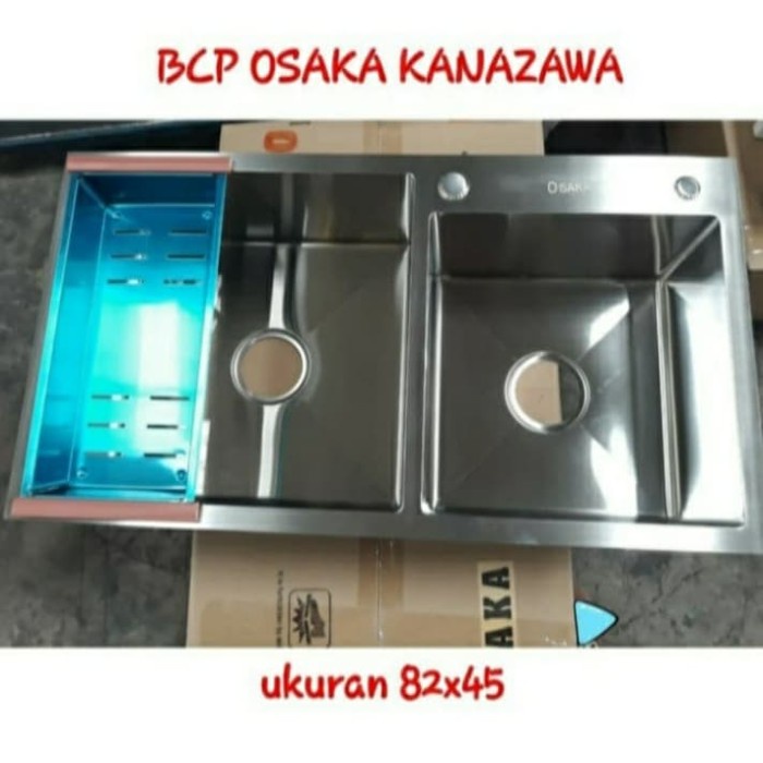 Wastafel - Bak Cuci Piring Dua Lubang Ozaka Kanazawa 8245/ Kitchen Zink