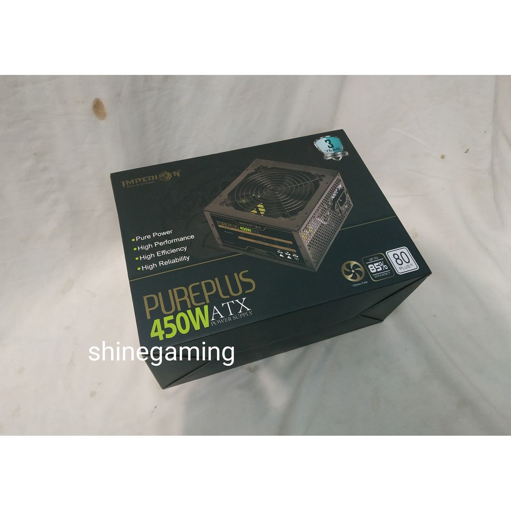 PSU Imperion 450W 80+ PUREPLUS Gaming Power Supply 450 Watt 80 PLUS