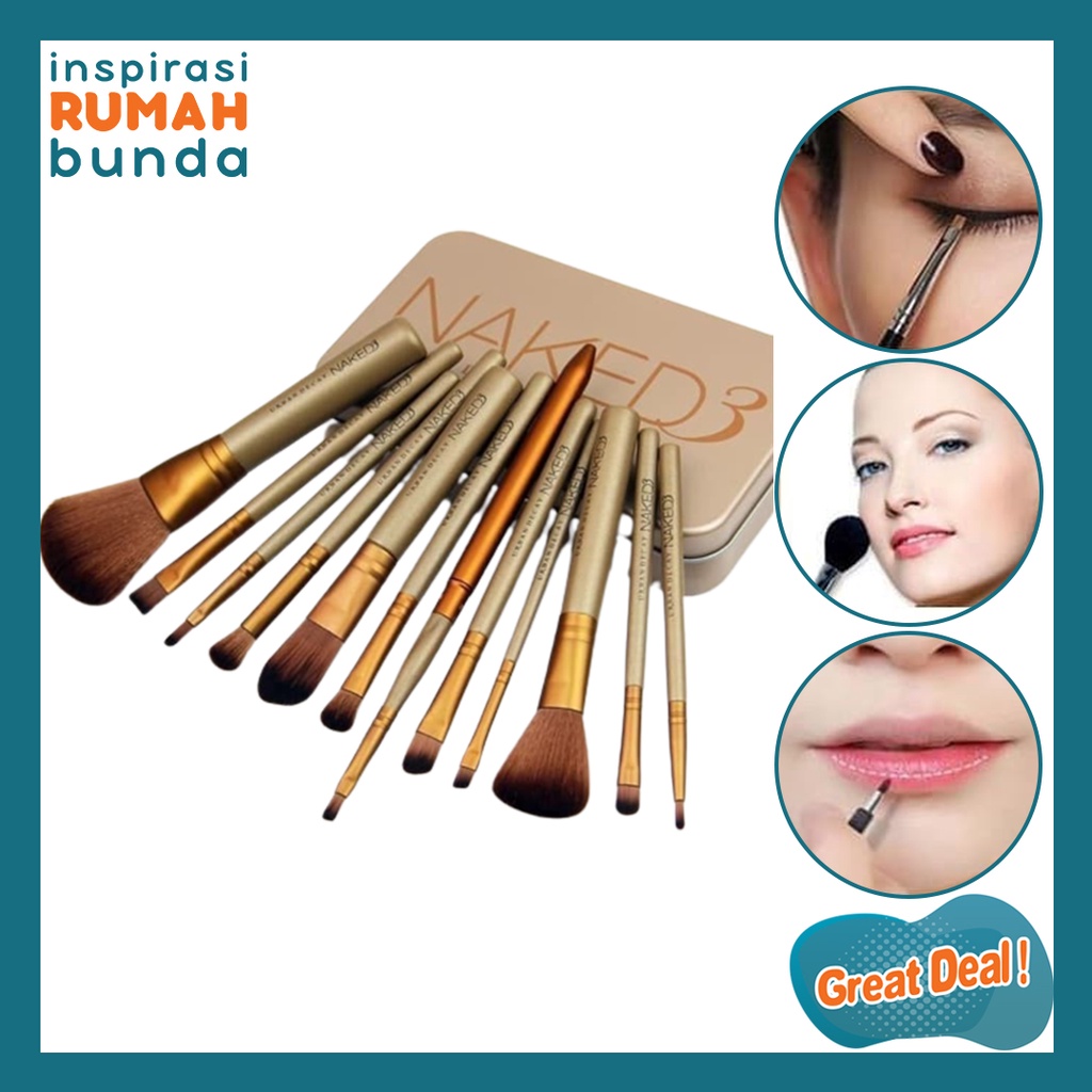 Jual Pro Brush Naked Naked Kuas Isi Make Up Brush In Set