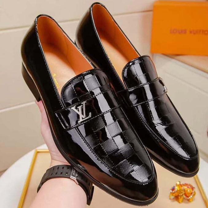 ► KREDIT SEPATU KERJA COWOK SEPATU KASUAL► SEPATU PRIA LV PANTOFEL MIRROR QUALITY FORMAL KANTOR