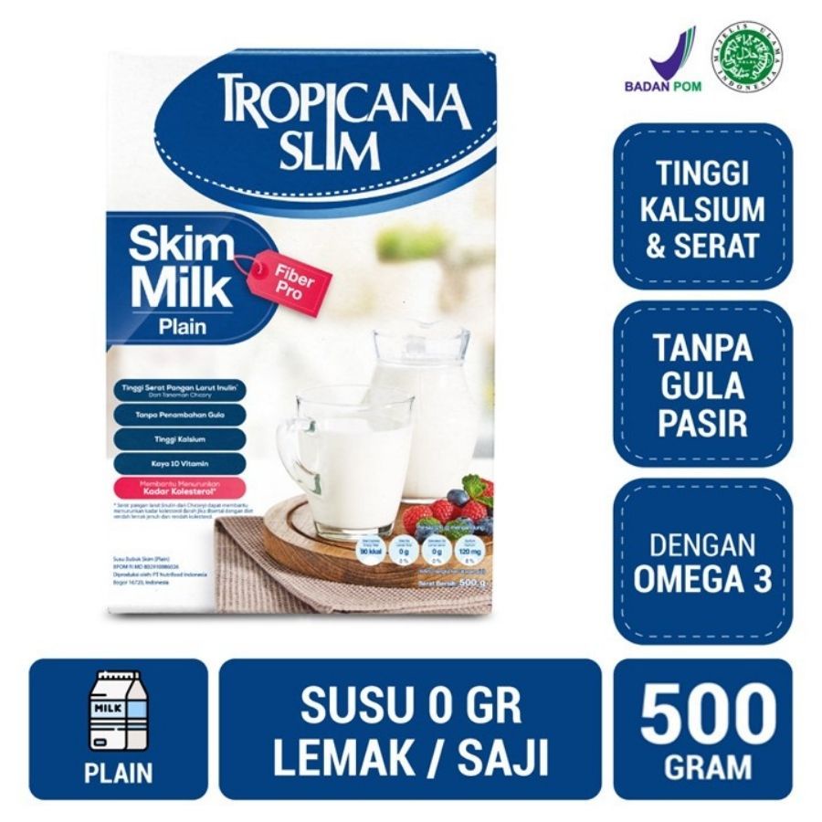 

Tropicana Slim Susu High Fiber Chocolate 500gr - Susu Tanpa Penambahan Gula