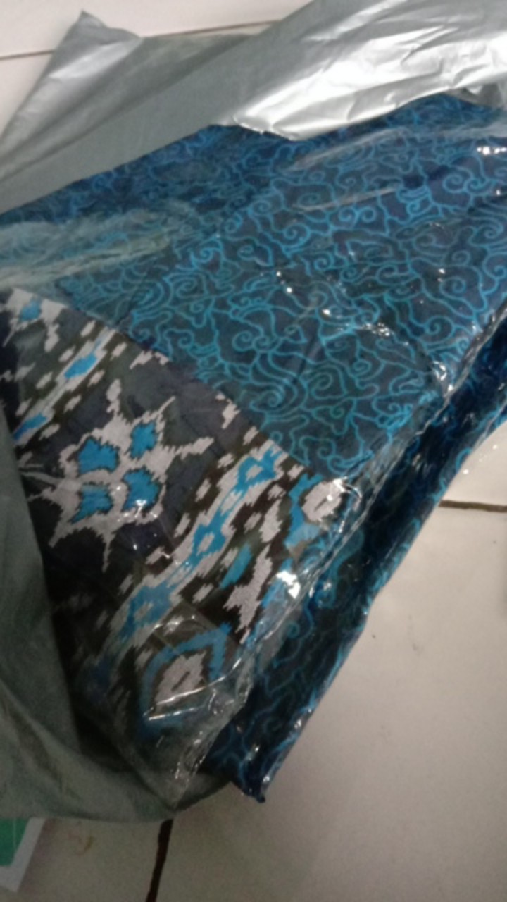 Batik Couple Keluarga Sania Ruffle Ori Ndoro Jowi Dnt Mega Mendung Biru