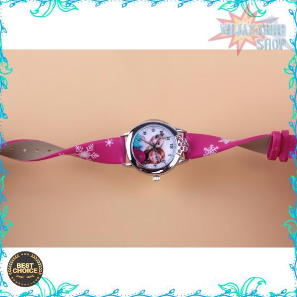 Jam Tangan Anak Perempuan Princess Elsa Anna Frozen - FG0701A - Rose FNP11