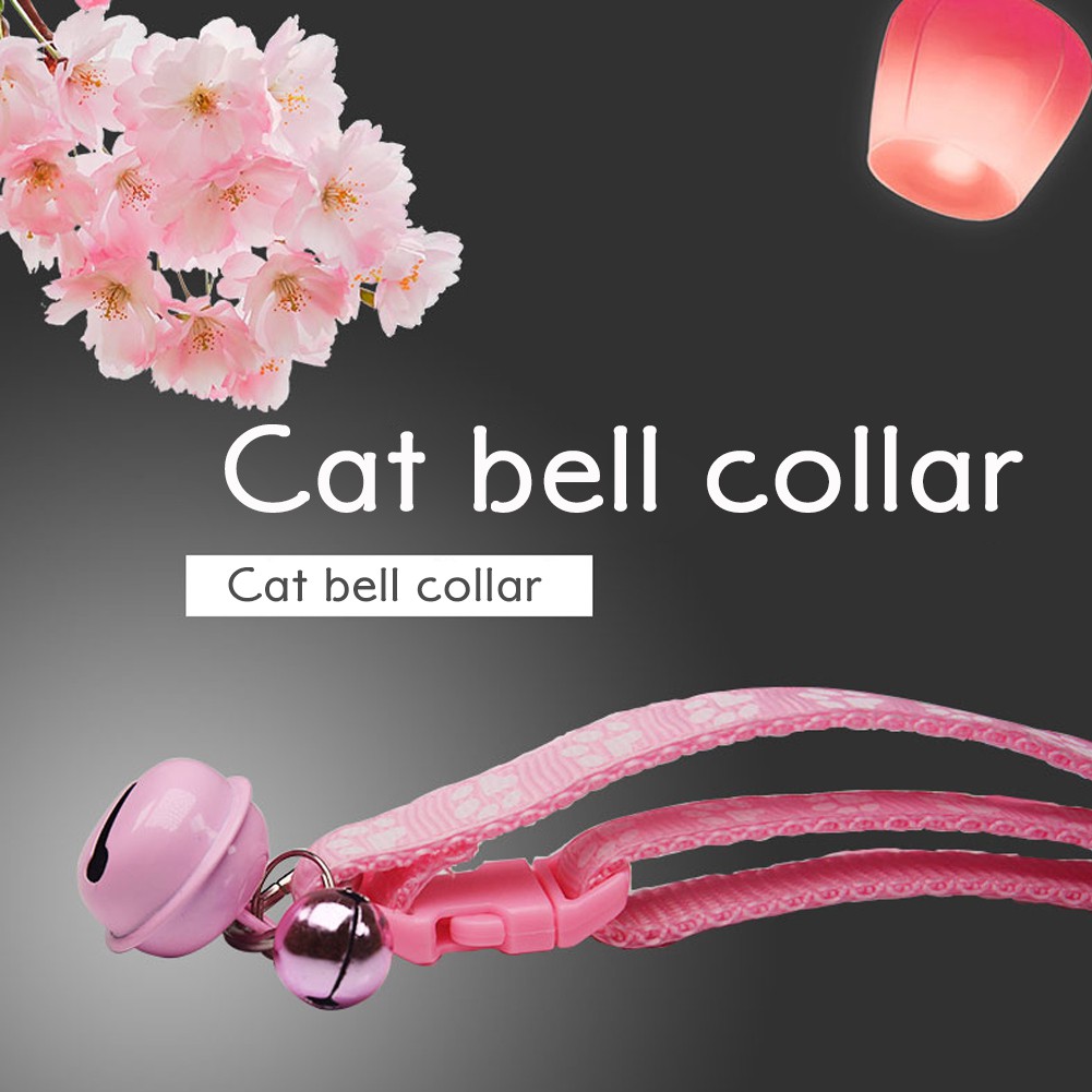 (Ready Stock) Kalung Hewan Peliharaan Dengan Lonceng Bisa Disesuaikan Untuk Anjing/Kucing Kecil