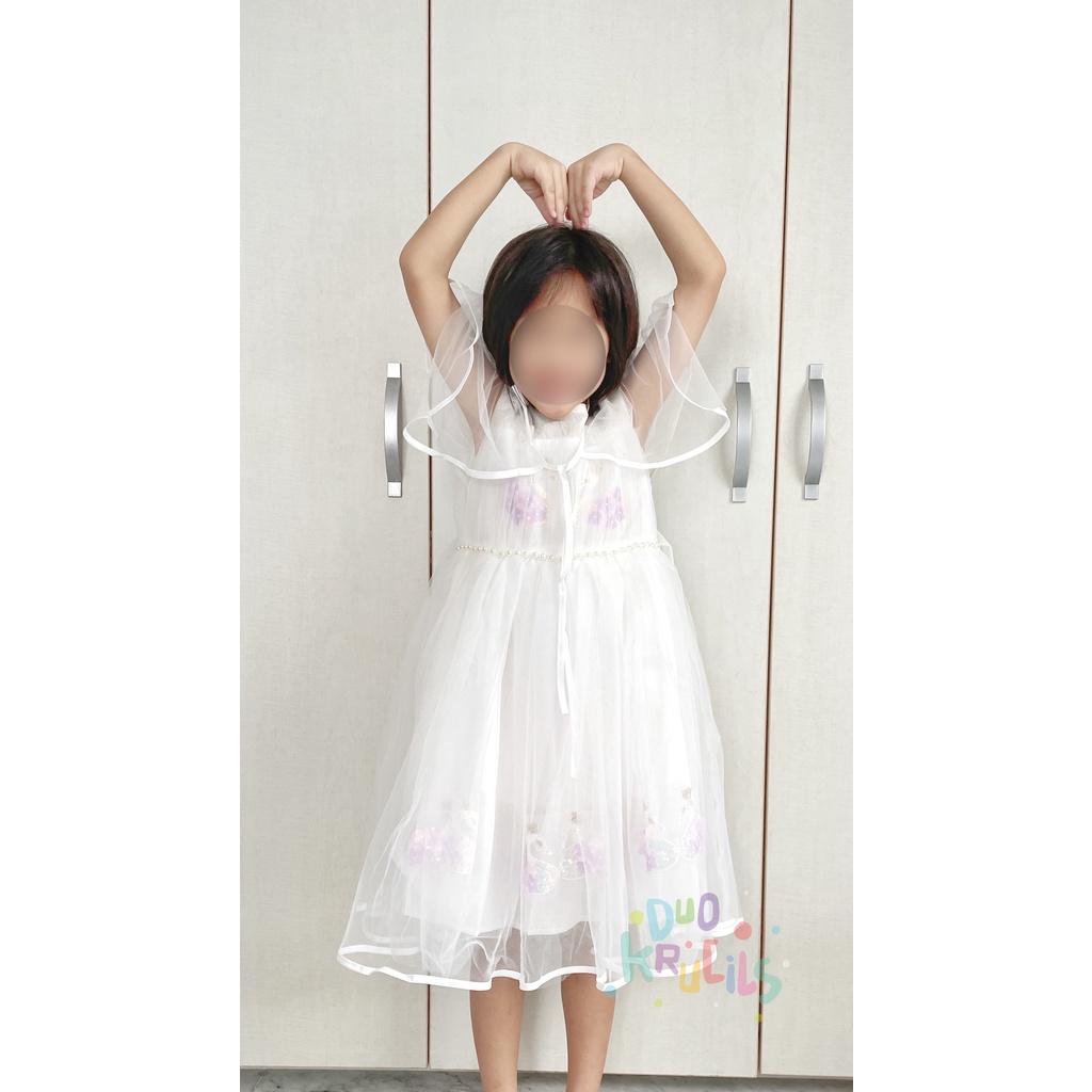 DRESS SWAN anak perempuan IMPORT | DUO KRUCILS