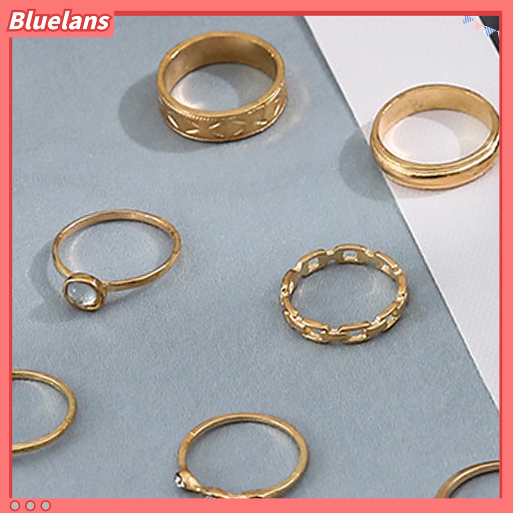 14pcs Cincin Knuckle Electroplating Stackable Bentuk Hati Untuk Unisex