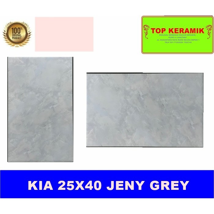 Keramik Dinding Kia 25x40 Jeny Grey