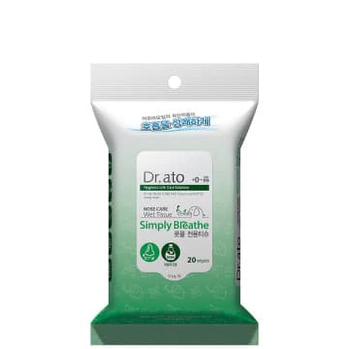 Dr ATO Simply Breathe Nose Care Wet Tissue 20p