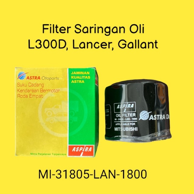 Filter Saringan Oli Mobil Mitsubishi Gallant L300 Bensin Lancer 31805-LAN