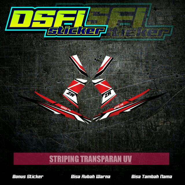 Striping vega zr transparan