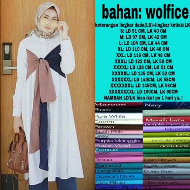 Maya Tunik wanita jumbo bigsize ld 150 cm