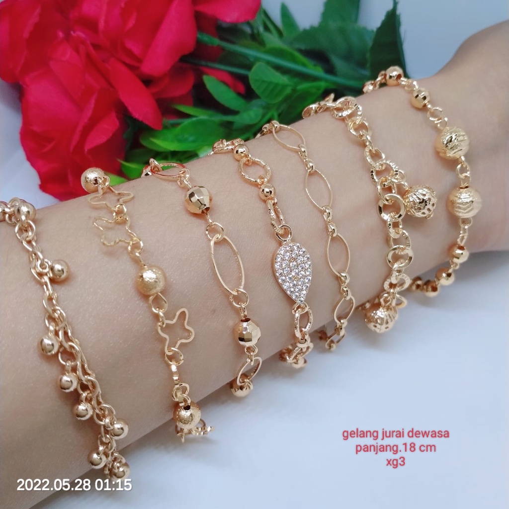 Gelang Rantai Juntai Xuping Premium Lapis Emas 24k Anti Luntur Terbaru Terlaris