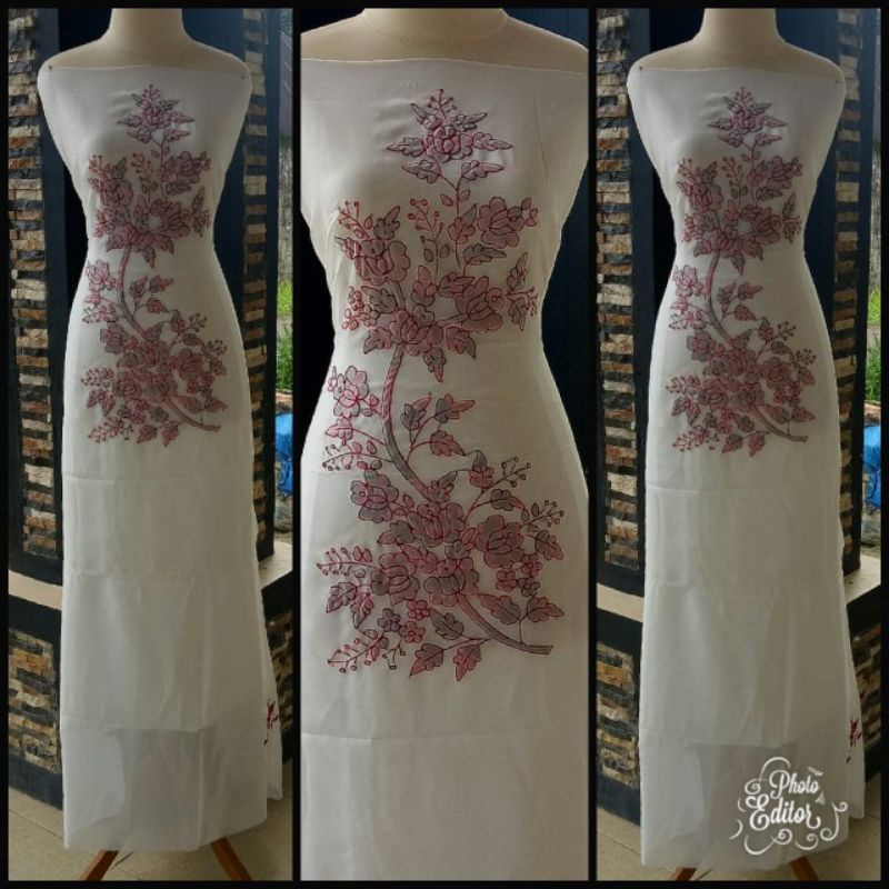 Bahan baju wanita Sulam Bayang asli Bukittinggi