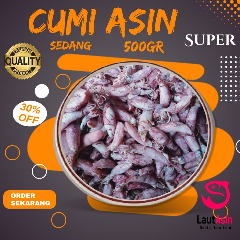 

Cumi Asin Semi Kering Telur Kualitas Super Premium Kemasan 500gr