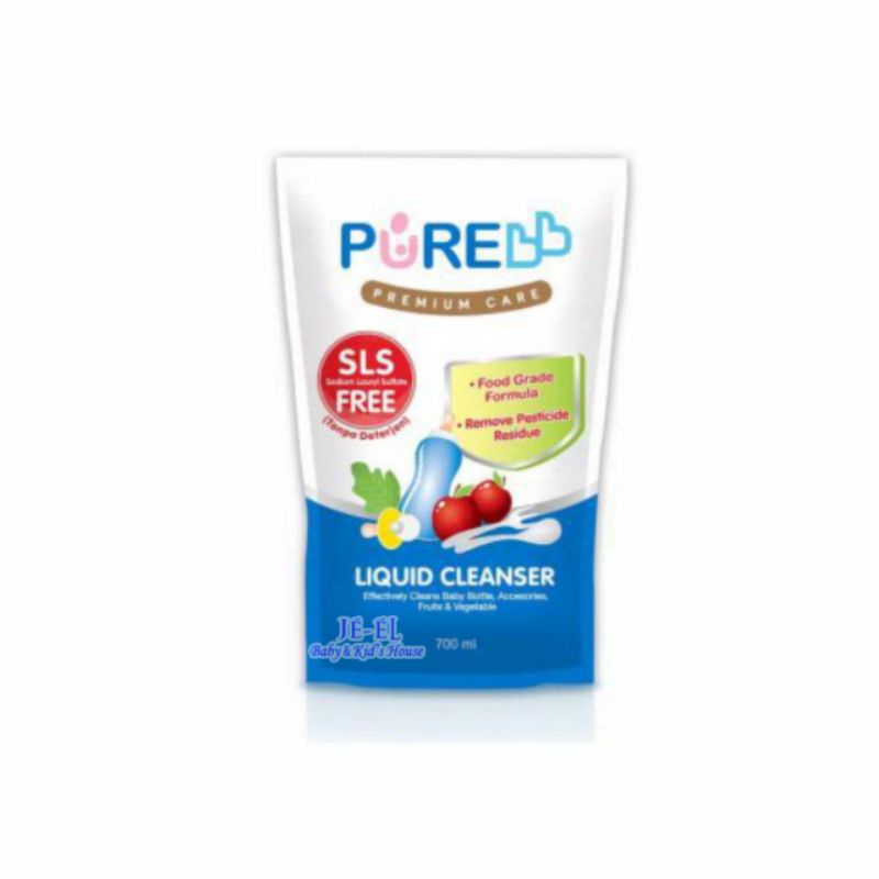 Pure Liquid Cleanser Refill 700ml/ Pump 700ml + 200 ml / Cairan Pencuci Botol bayi