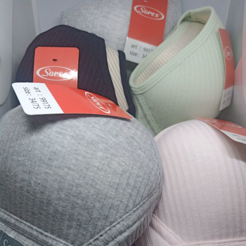 Sorex comfortable Bra BH 99175 Tanpa Kawat Busa Tipis Kait 3 cup B (34-38)