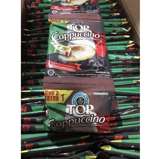 

[1 RENCENG] Top Coffee Cappucino isi 15 Sachet Bubuk Kopi Instant 25 gram 1 Renteng 15 saset Top Kopi Capucino instan 25 gr Cappuccino Murah Promo Ori