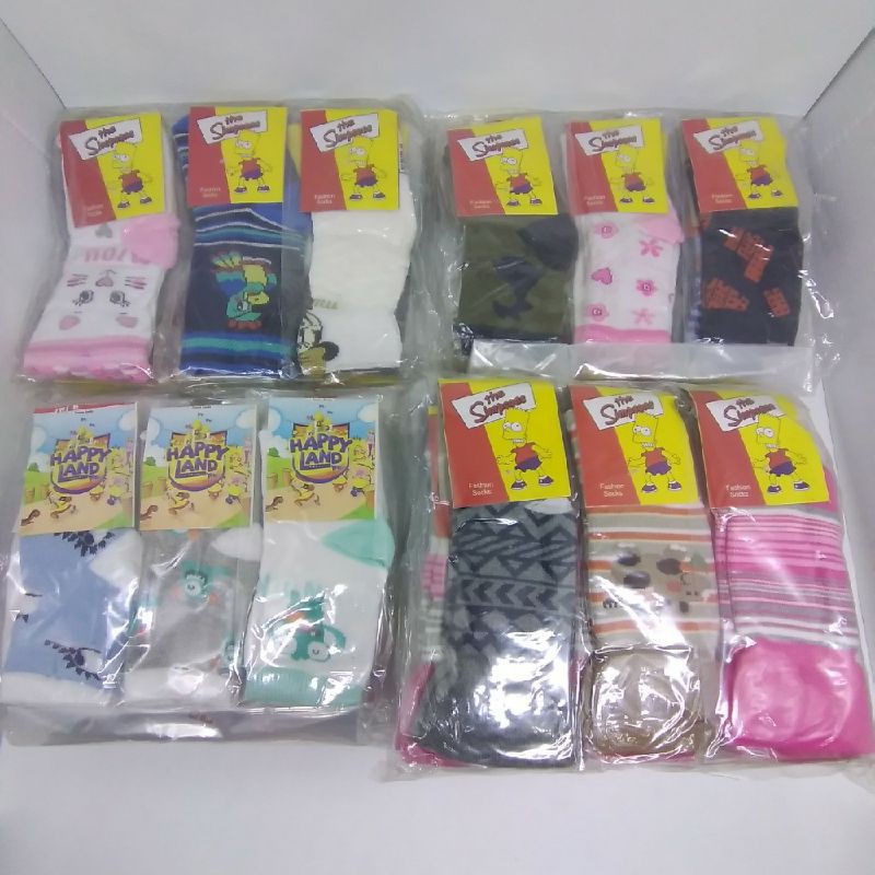 TOKO KL | obral murah (1 lusin) kaos kaki bayi motif &amp; polos cowok cewek