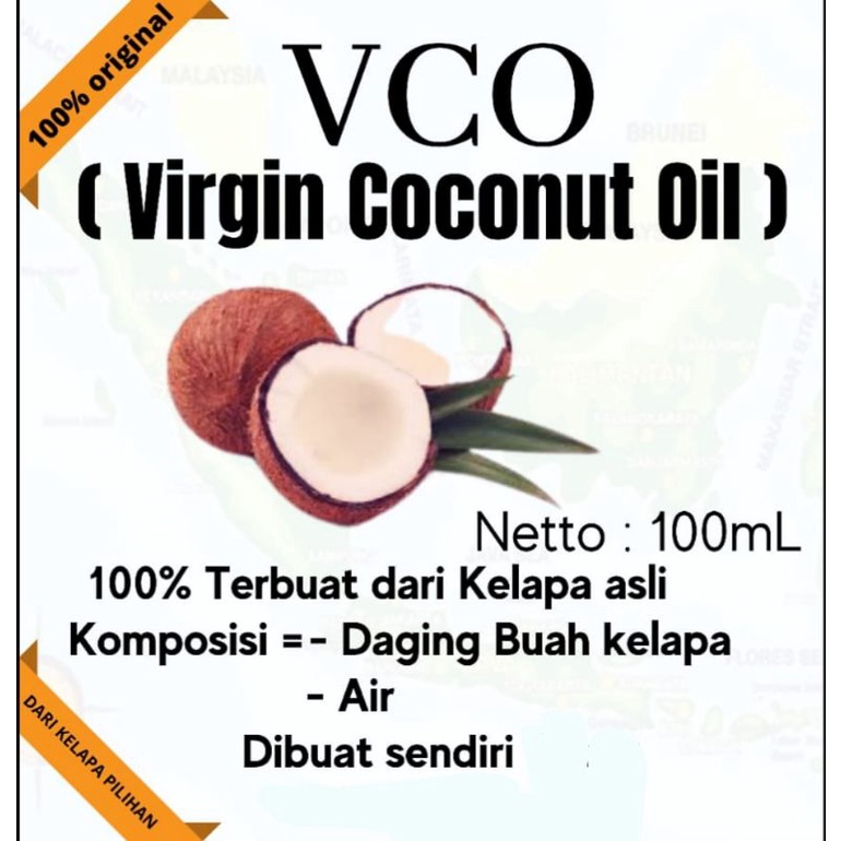 

VCO ( virgin coconut oil ) 100% Dari kelapa pilihan 100mL