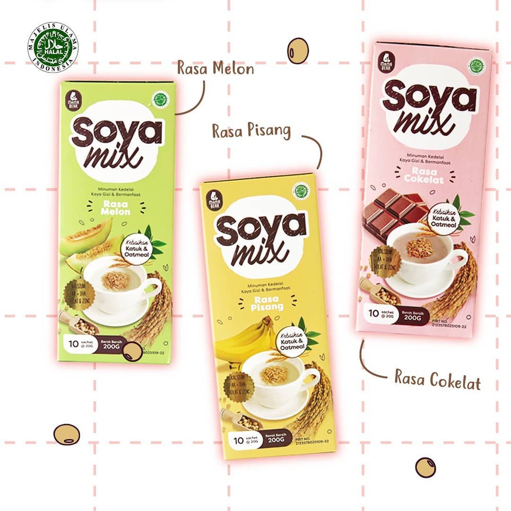 Mama Bear Soya Mix zoya mix Asi Booster Oat Minuman Pelancar Asi