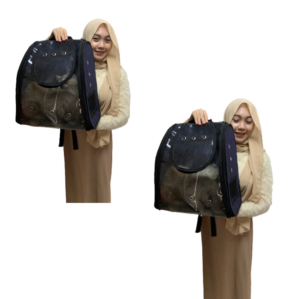 TAS RANSEL KUCING 3 PINTU TRANSPARAN / TAS RANSEL PET ASTRONOT KEPALA TRANSPARAN 3 PINTU