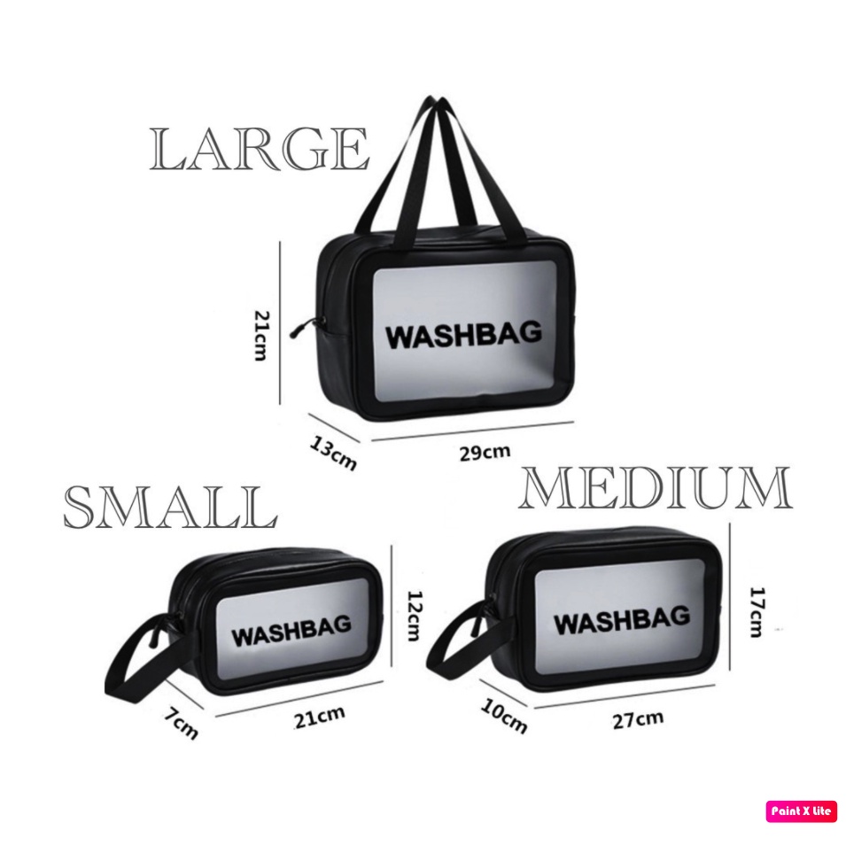 Tas Kosmetik WASHBAG, Tas Kosmetik Portable, Tas Peralatan Kamar Mandi, Pouch Kosmetik, Pouch Travel Organizer, Tas Serbaguna