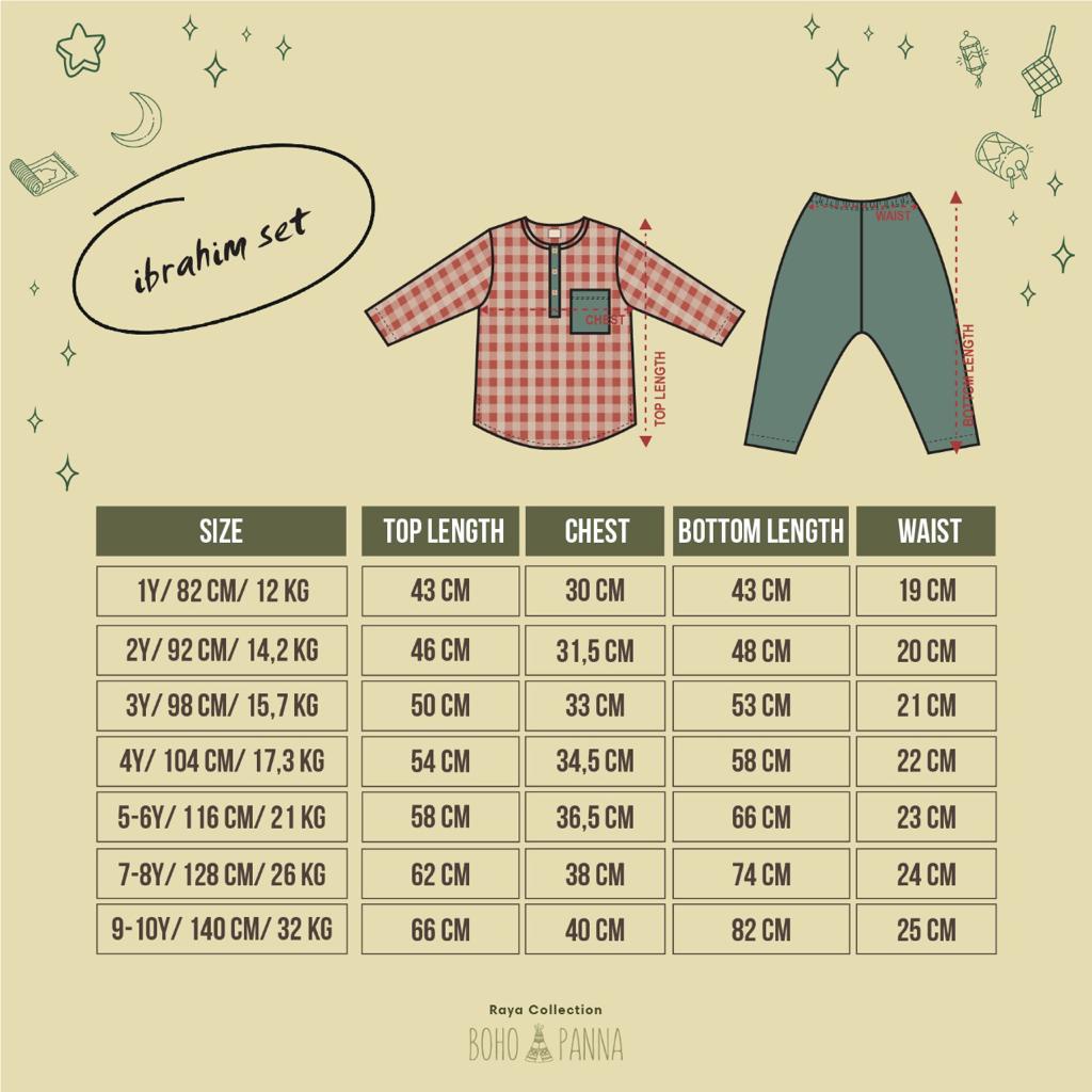 RAYA COLLECTION BOHOPANNA BAJU KOKO IBRAHIM SET / BAJU KOKO ANAK