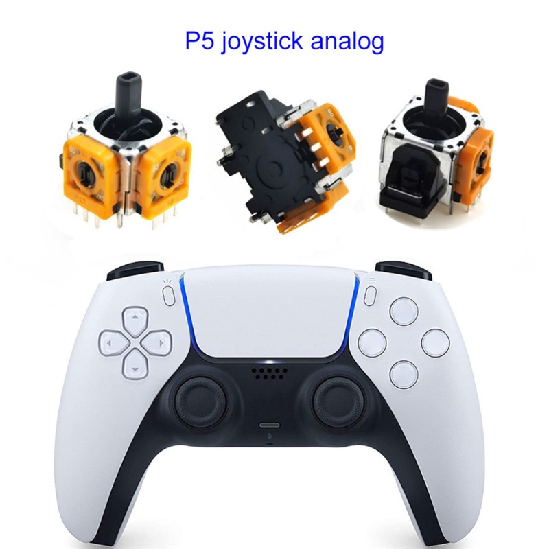 Btsg 5pcs Modul Sensor Analog 3D Pengganti Controller 2.3K Joystick Axis Analog Thumb Sticks Perbaikan Acessory Spare P