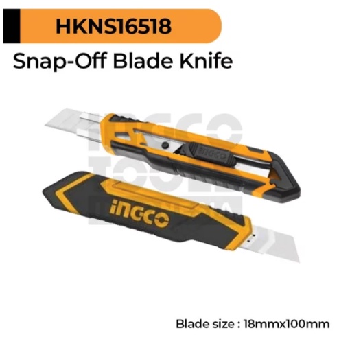 

Cutter Knife Auto Lock 18 MM INGCO HKNS16518 Premium Blade Pisau Potong Serbaguna Cuter Alat Pemotong Kertas PVC Kardus