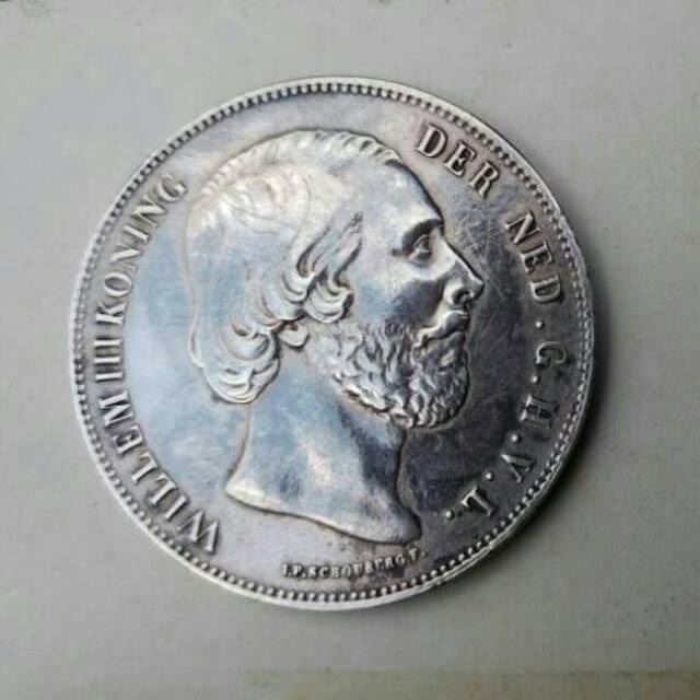 Silver Coin Willem lll koning 2,5G