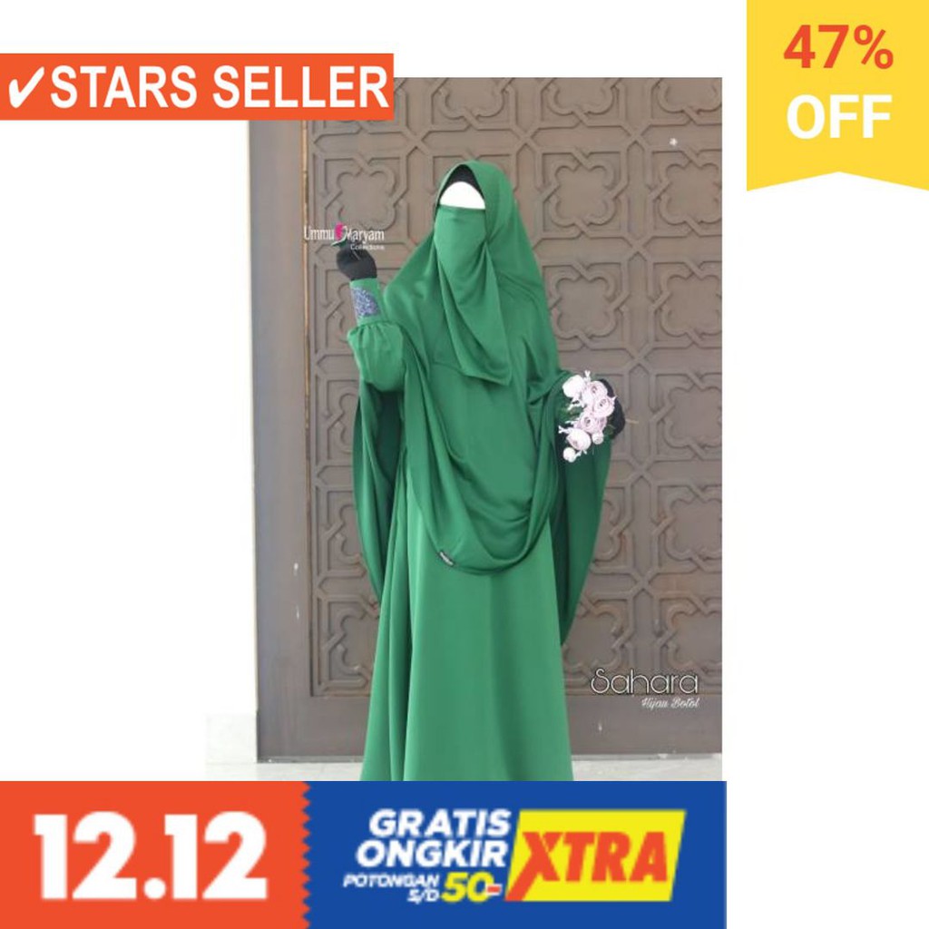 BUSANA MUSLIM PEREMPUAN FASHIONABLE CEWEK CANTIK / GAMIS SET SAHARA UMMU MARYAM COLLECTION
