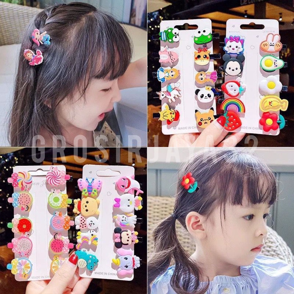 JEPIT RAMBUT ANAK SET TERMURAH JEPITAN hair ANAK MOTIF KARAKTER KARTUN LUCU