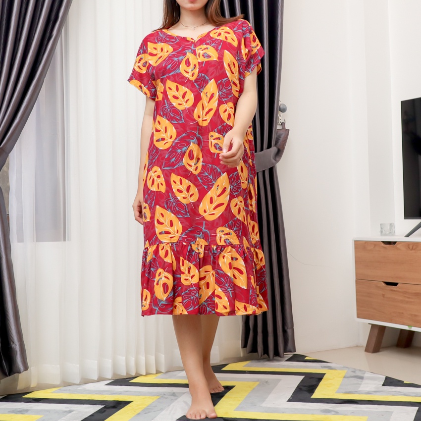 JESSIE Daster Serut Ruffle Busui Rayon Premium BUSUI by Ademin.Co-DRB-611