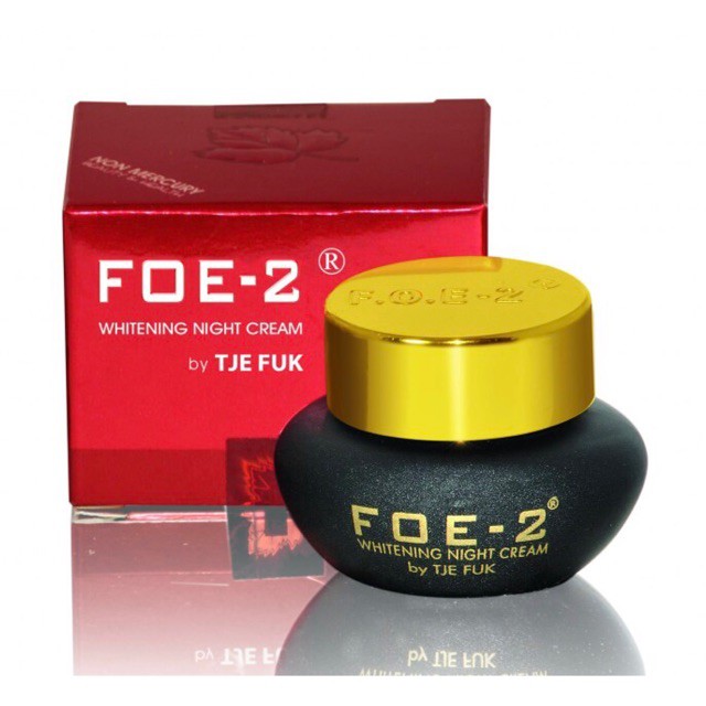 TJE FUK FOE-2 NIGHT CREAM WHITENING KRIM MALAM PERAWATAN MEMUTIHKAN DAN MENCERAHKAN WAJAH
