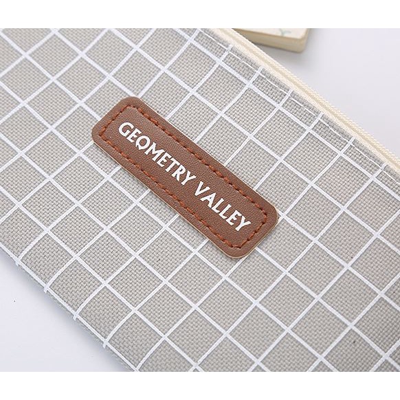 Tempat Kotak Pensil Pencil Case Motif Lucu Mini Geometry Valley Stationary Stationery Alat Tulis Sekolah Kantor GMALL ST0016-4