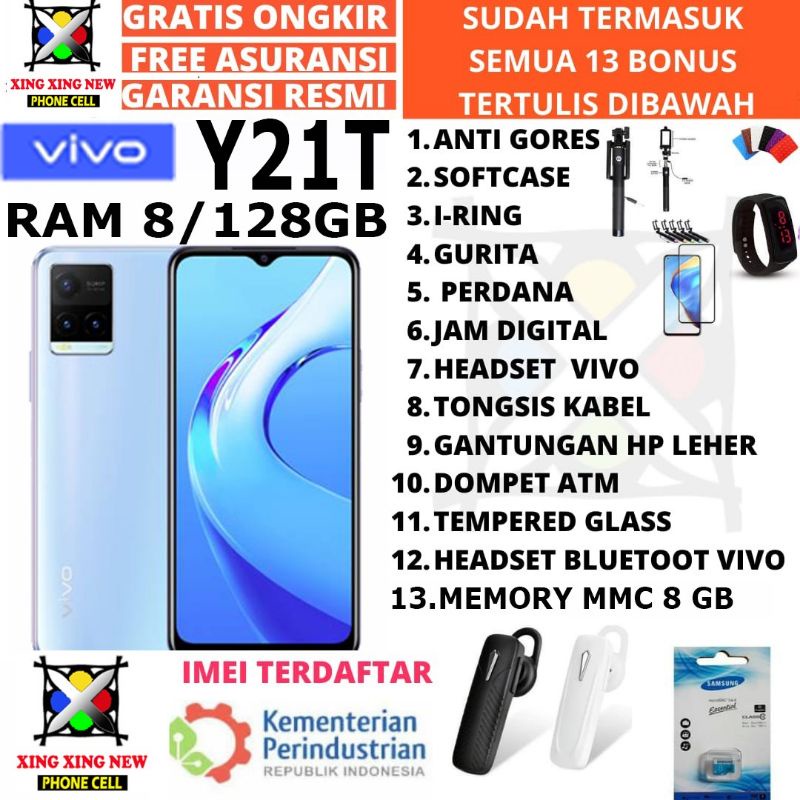 VIVO Y21T & Y21S 6/128GB RAM 6 ROM 128 GB GARANSI RESMI VIVO 1 TAHUN