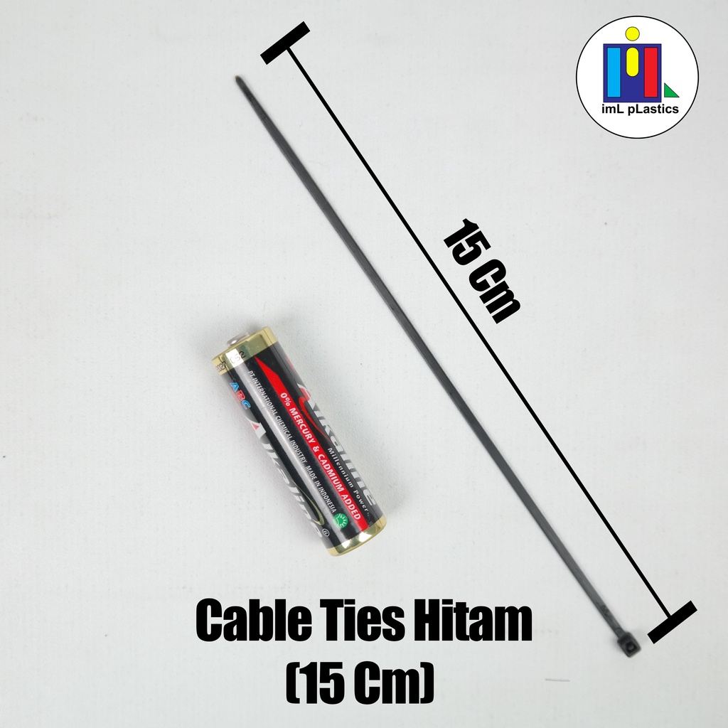 Kabel Ties/Tis / cable ties (nagoyaku) warna hitam/putih 15cm - 1 pack