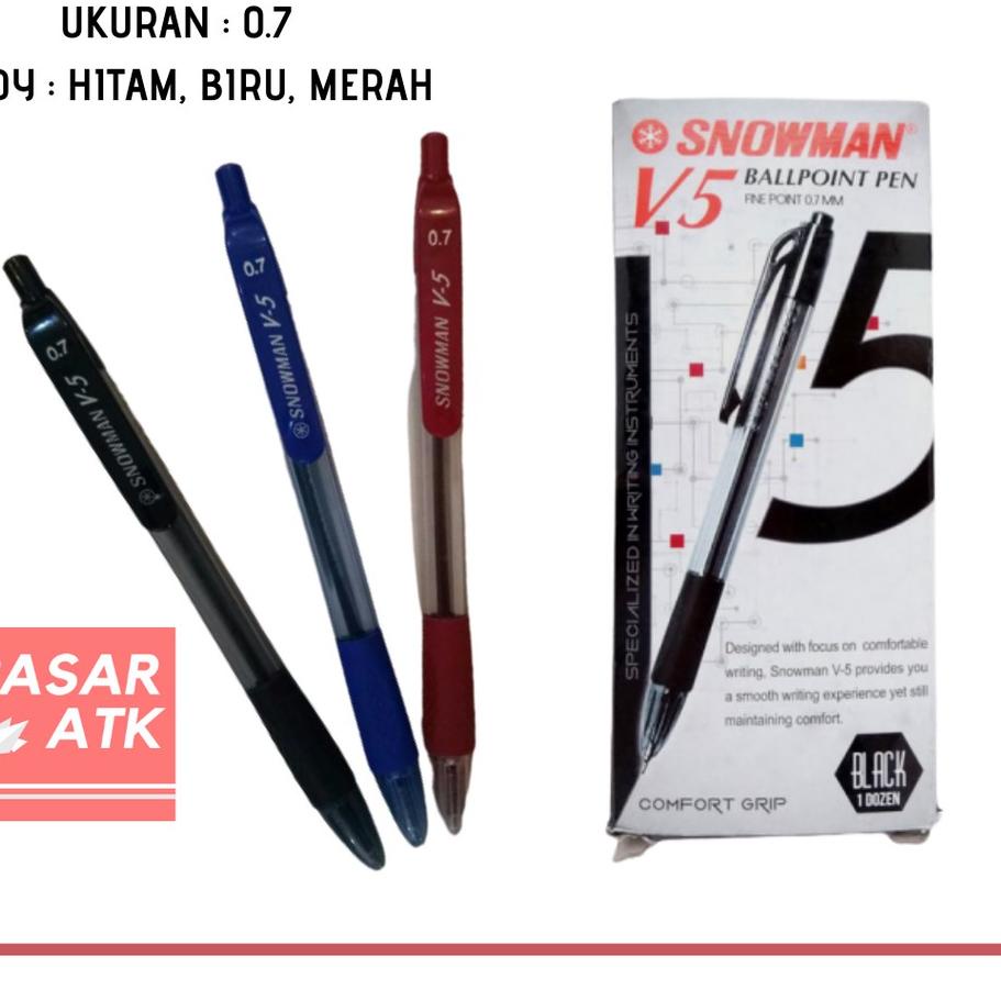 

Baru - Pulpen SNOWMAN V5 12 pcs