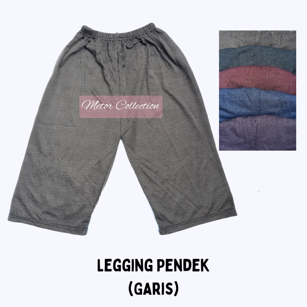 Legging Pendek Wanita Legging Dalaman Wanita Celana Pendek Legging Celana Pendek Wanita Motif Garis