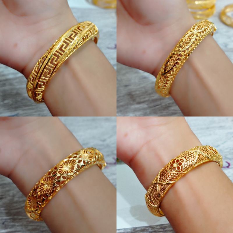 gelang tangan bangkok dewasa, perhiasan xuping lapis