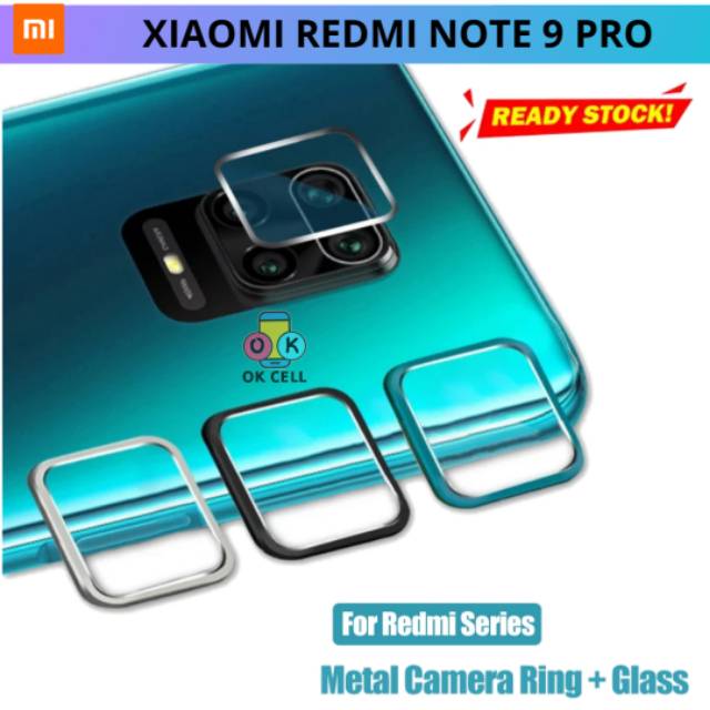 2in1- Ring Glass Camera Xiaomi Redmi Note 9 Pro - Ring Kamera Redmi Note 9pro Pelindung Lensa
