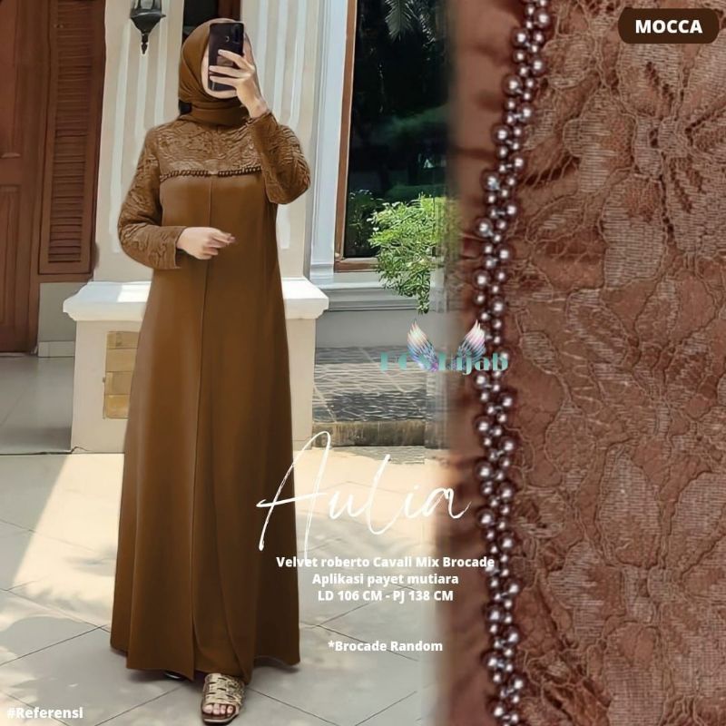 Aulia Maxy gamis bruklat tille apply mutiara dress brukat warna rose gamis brukat remaja dewasa seroja dress wisuda seragam pernikahan outfit bridesmaid gamis kondangan cantik dress muslim gamis muslimah gamis lebaran anak perempuan