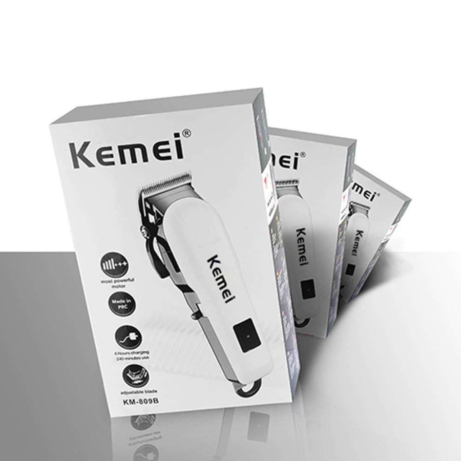 Original KEMEI 809A Alat Cukur Rambut Kemei KM 809A Mesin Cukur Cordless HAIR CLIPPER TRIMMER Alat Cukur Elektrik Multifungsi Bisa Dicharge mesin cukur rambut Portable Original Alat Cukur Jenggot Alat Cukur Bulu